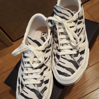 コンバース(CONVERSE)のCONVERSE STAR&BARS☆オールスター☆ゼブラ柄レザーシューズ(スニーカー)