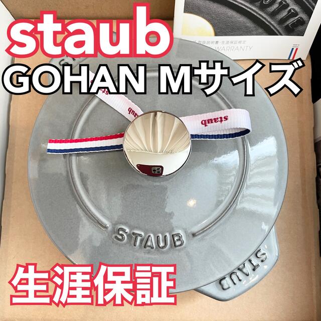 GOHANストウブ ラ・ココット de GOHAN M 国内正規品　新品 ゴハン Mグレー