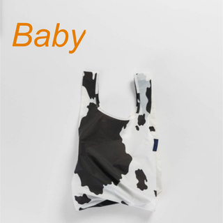ユナイテッドアローズ(UNITED ARROWS)のBAGGU BABY エコバッグ　ホワイト　カウ　牛　ブラック　黒　白　アニマル(エコバッグ)