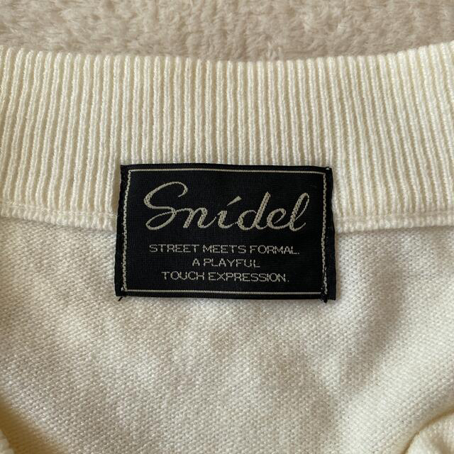 【未使用】snidel 白ニットワンピ レディースのワンピース(ひざ丈ワンピース)の商品写真