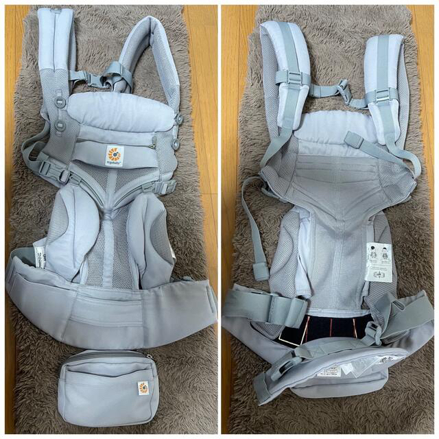 Ergobaby(エルゴベビー)の専用【おまけのカバー・収納袋付】エルゴベビー オムニ360 クールエア メッシュ キッズ/ベビー/マタニティの外出/移動用品(抱っこひも/おんぶひも)の商品写真