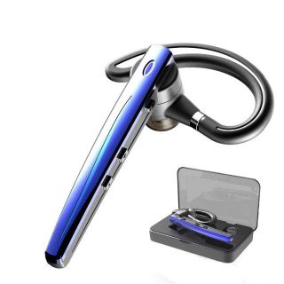Bluetooth ヘッドセット5.0 ブルー(ヘッドフォン/イヤフォン)