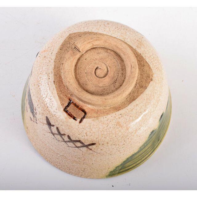 北大路魯山人作 志野織部 花蟹絵 茶碗 黒田陶々庵極め箱 M R4031 北大路魯山人作 志野織部 花蟹絵 茶碗 黒田陶々庵極め箱 M R4031