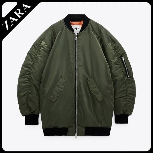 ZARA ボンバージャケット　MA-1 ブルゾン　オーバーサイズ | フリマアプリ ラクマ