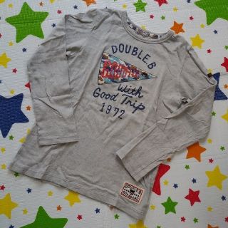 ダブルビー(DOUBLE.B)のダブルB カモフラペナントモチーフ長袖Tシャツ 140cm グレー ミキハウス(Tシャツ/カットソー)