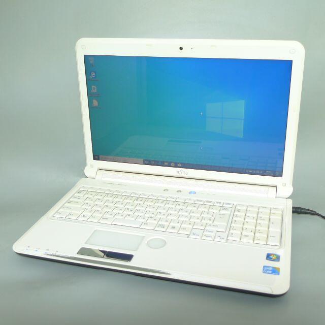 富士通品名型番ホワイト ノートPC AH550/5B 4GB 640G 無線