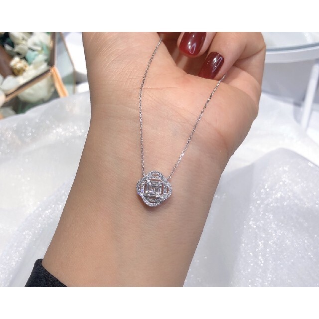 天然ダイヤモンドネックレス0.4ct k18の通販 by 天然ダイヤモンドパール's shop｜ラクマ