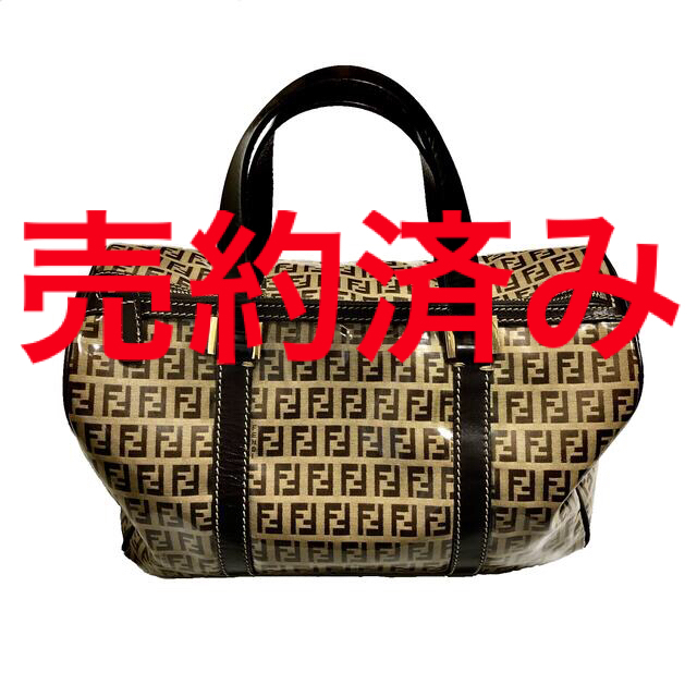 FENDI フェンディ ズッキーノ柄 ミニボストン ハンドバッグ 中古 宅配 ...