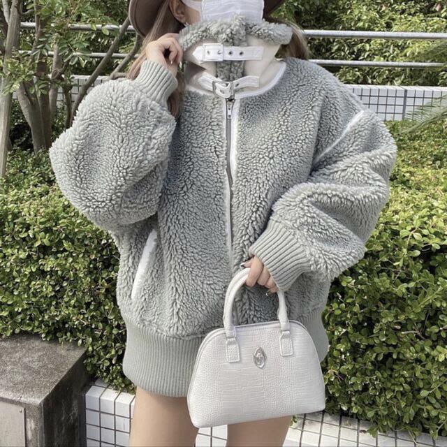 オーバーシルエットで【GYDA】美品 WIDE RIB ボア B-3 ジャケット