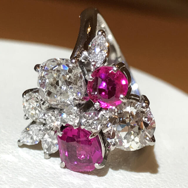 ☆Pt900 ルビー1.56ct&ダイヤ2.85ctリング ☆