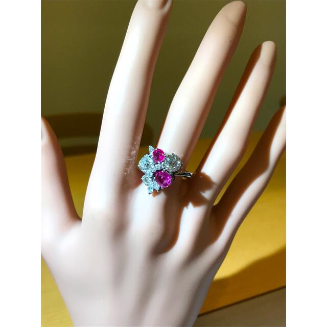 ☆Pt900 ルビー1.56ct&ダイヤ2.85ctリング ☆ レディースのアクセサリー(リング(指輪))の商品写真