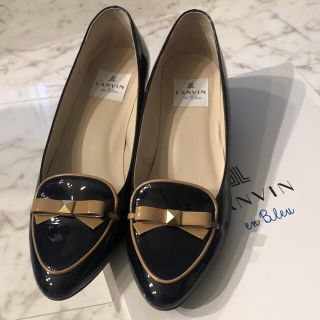 ランバンオンブルー(LANVIN en Bleu)の【美品】 LANVIN en Bleu ランバンオンブルー リボン　パンプス　(ハイヒール/パンプス)