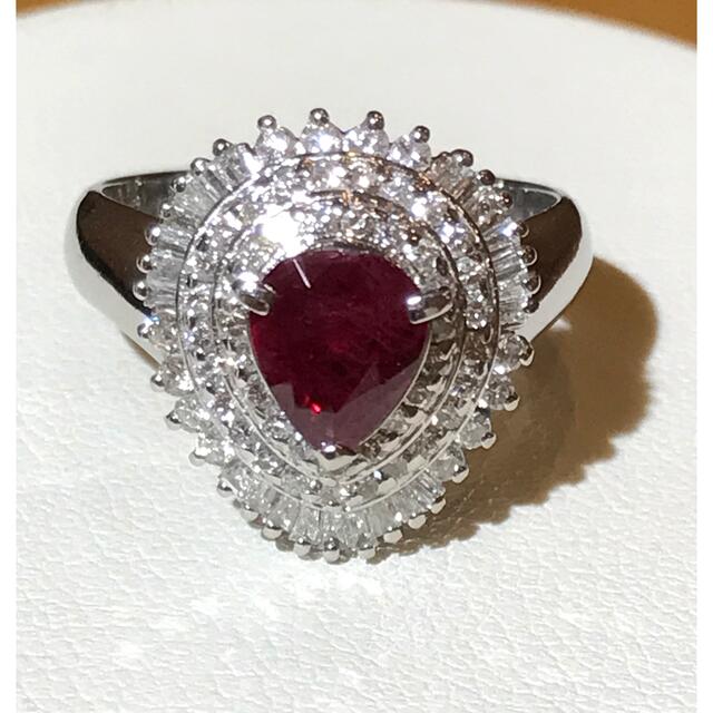 ☆Pt900 ルビー1.102ct&ダイヤリング☆