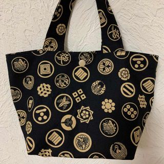 ミニトートバッグ　家紋柄　ハンドメイド(バッグ)