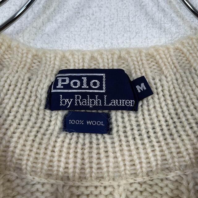 Ralph Lauren(ラルフローレン)の【90s】ポロバイ ラルフローレン　チルデンニット セーター　ウール　ケーブル メンズのトップス(ニット/セーター)の商品写真