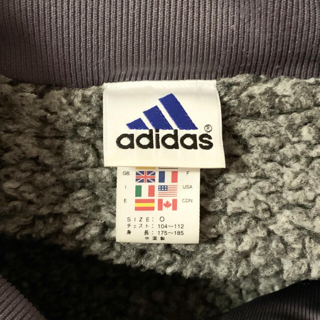 adidas 裏ボア・ナイロン素材ベンチコート・銀シルバー\u0026黒 66746