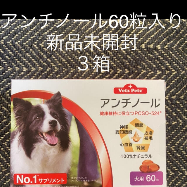 犬用アンチノール60粒入り新品未開封３箱犬