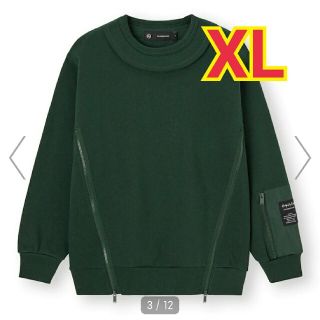 アンダーカバー(UNDERCOVER)のXL gu undercover　ヘビーウェイトスウェットシャツ　ダークグリーン(スウェット)