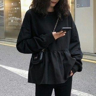 ザラ(ZARA)のオーバーサイズ ペプラムスウェット バースデーバッシュ mite myu(トレーナー/スウェット)