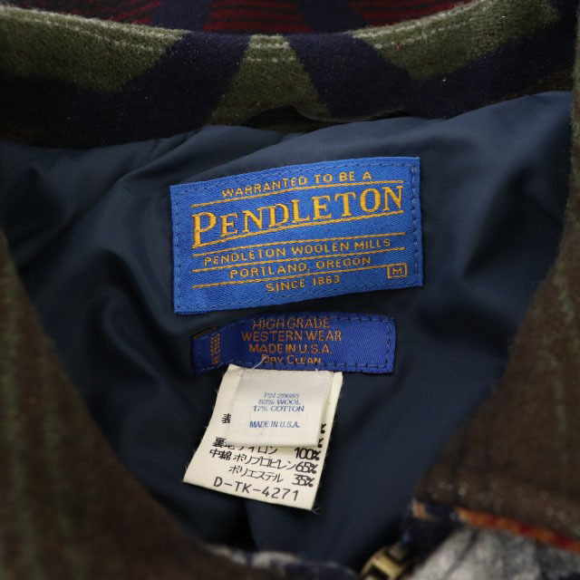 PENDLETON(ペンドルトン)のペンドルト 3Mネイティブ柄ブランケットコート ステンカラー 総柄 マルチカラー メンズのジャケット/アウター(ステンカラーコート)の商品写真