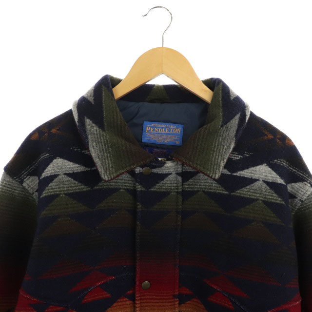 PENDLETON(ペンドルトン)のペンドルト 3Mネイティブ柄ブランケットコート ステンカラー 総柄 マルチカラー メンズのジャケット/アウター(ステンカラーコート)の商品写真