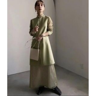 アメリヴィンテージ(Ameri VINTAGE)の週末限定価格‼️MELON SLEEVE STRAIGHT DRESS(ロングワンピース/マキシワンピース)