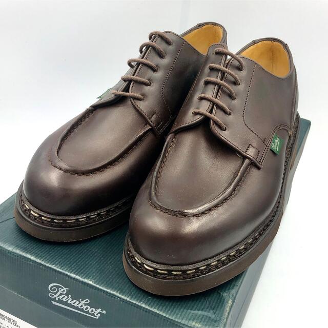 定番】パラブーツ シャンボード カフェUK7 新品同様 48%割引