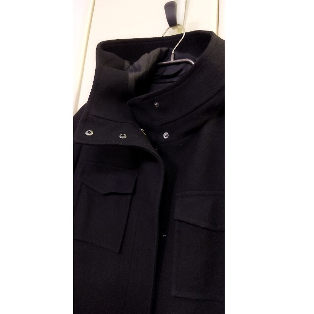 ICB(アイシービー)のiCB イタリア製生地 フーデッドコート オンワード樫山 7号 レディースのジャケット/アウター(ロングコート)の商品写真