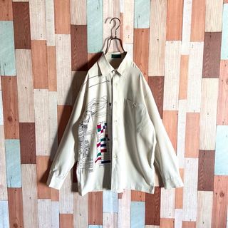 アートヴィンテージ(ART VINTAGE)の【希少】old CARVEN PARIS古着 ポリエステルシャツ 気球柄(シャツ/ブラウス(長袖/七分))