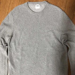 ザラ(ZARA)のZARA インナーカットソー長袖　グレー　Lサイズ(Tシャツ/カットソー(七分/長袖))