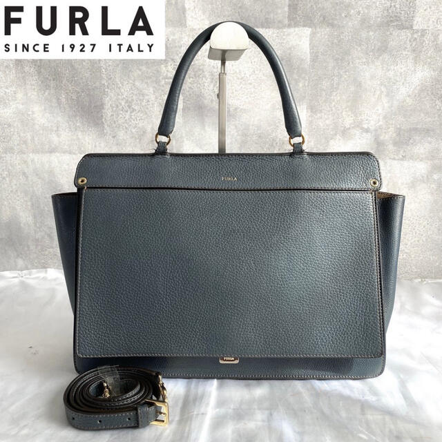 Furla(フルラ)の【FURLA】フルラ ライク 2way A4収納可能 青緑 レザー ハンドバッグ レディースのバッグ(ハンドバッグ)の商品写真