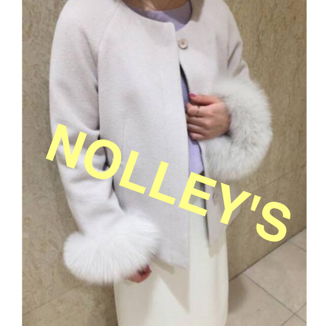 ■引越しSALE■ NOLLEY'Sノーリーズアンゴラコート♡38アンタイトル