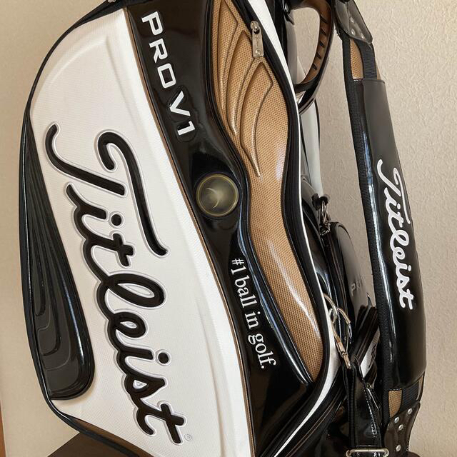 新入荷 タイトリスト Titleist エナメルゴールド 3点式キャディバッグ