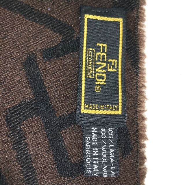 ☆#☆ フェンディ FENDI ズッカ FF柄 マフラー ウール ブラック/ダーク