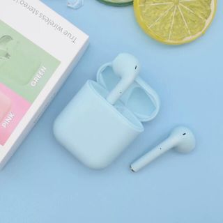 イヤホン スカイブルー Bluetooth ワイヤレスイヤホン inpods12(ヘッドフォン/イヤフォン)