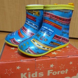 キッズフォーレ(KIDS FORET)のKids Foret 電車柄 レインブーツ 15cm(長靴/レインシューズ)