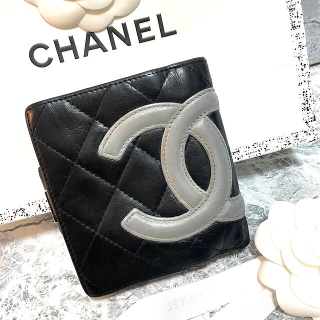 財布CHANEL✩.*˚希少カラー！カンボンライン 財布 2つ折り コンパクト