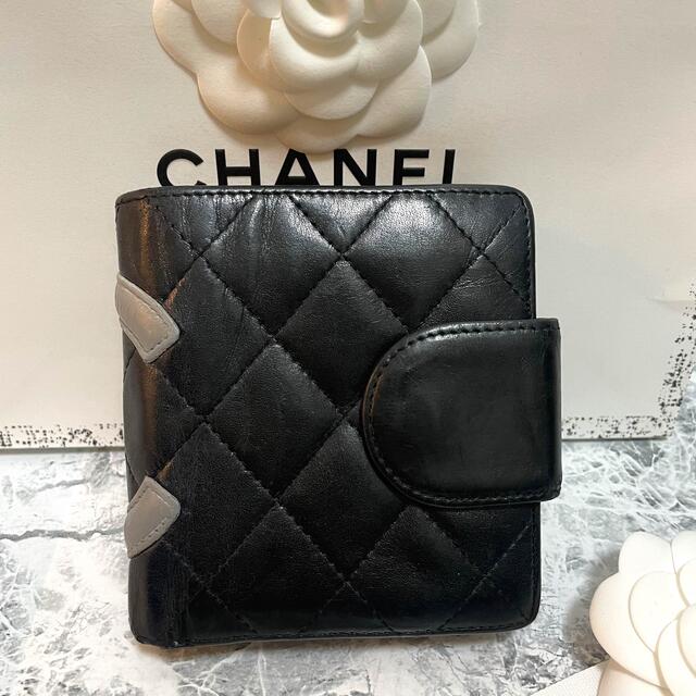 CHANEL(シャネル)のCHANEL✩.*˚希少カラー！カンボンライン 財布 2つ折り コンパクト レディースのファッション小物(財布)の商品写真