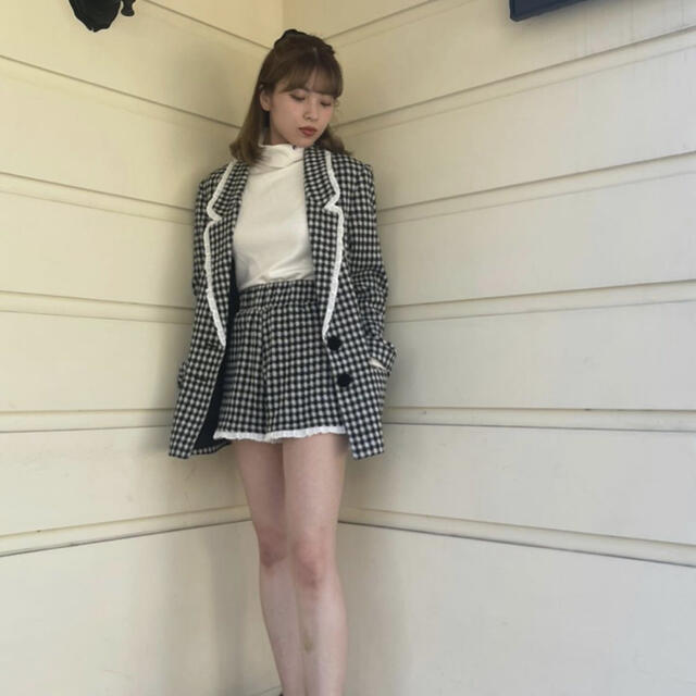 épine lace check knit jacket レディースのジャケット/アウター(その他)の商品写真