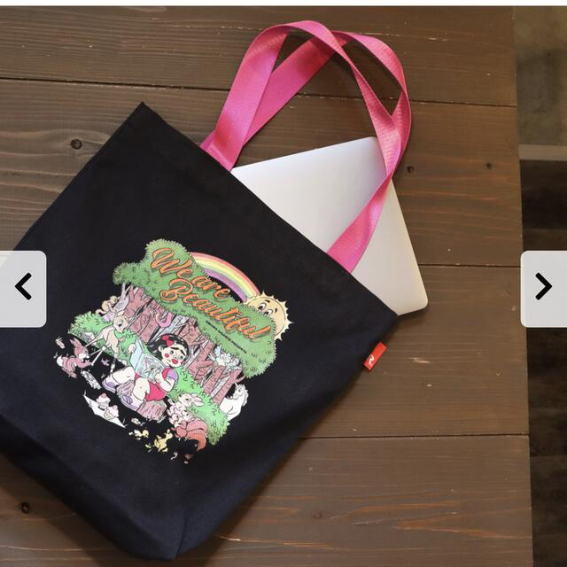 Crazy Raccoon トートバッグ　black tote bag