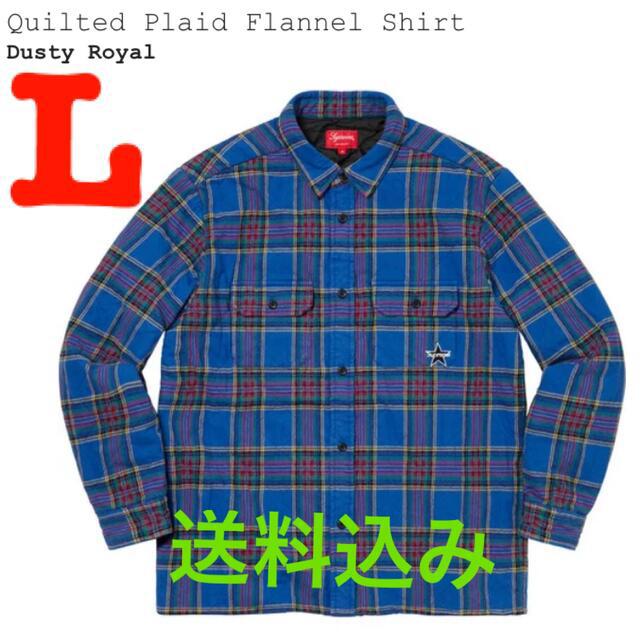 Supreme Quilted Plaid Flannel Shirt 　L