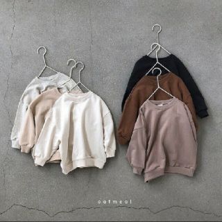 【Mihoさま専用】oatmeal ／basic mtm(90) brown(Tシャツ/カットソー)