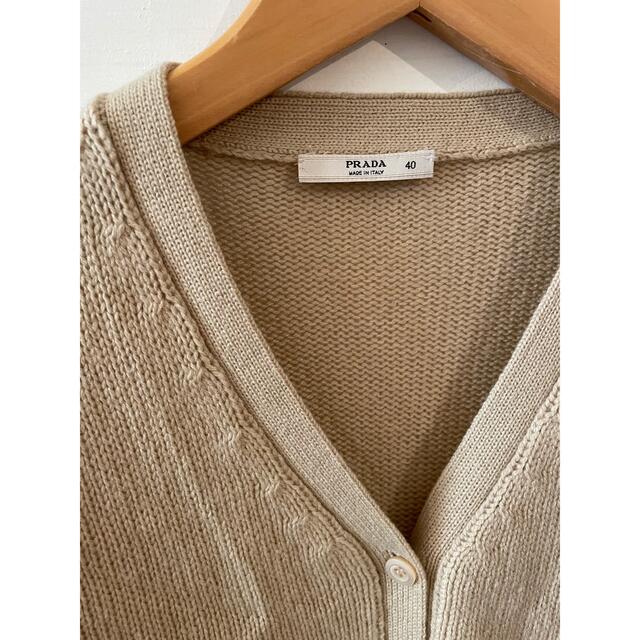 PRADA(プラダ)のPRADA cashmere elbow patch cardigan. レディースのトップス(カーディガン)の商品写真