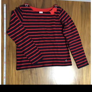 プチバトー(PETIT BATEAU)のプチバトーキッズ　バスクシャツ　リボン付き(Tシャツ/カットソー)