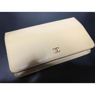 シャネル(CHANEL)の難あり　シャネル　長財布　ベージュ(財布)