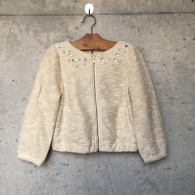 GU(ジーユー)の【美品】ツイード　ジャケット 110サイズ キッズ/ベビー/マタニティのキッズ服女の子用(90cm~)(ジャケット/上着)の商品写真