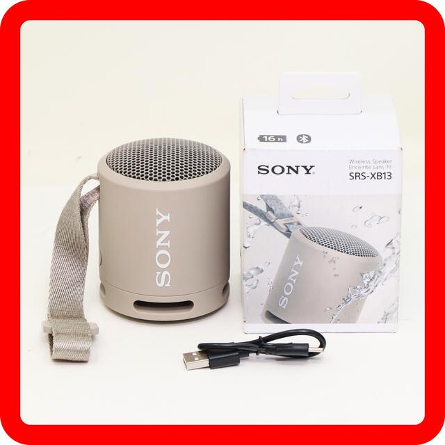 美品 ●SONY SRS-XB13 ベージュ Bluetooth スピーカー