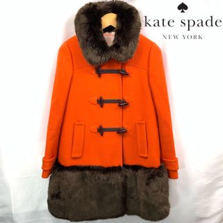 ケイトスペードニューヨーク(kate spade new york)のkate spade new york ファー　ダッフルコート　M レディース(ダッフルコート)