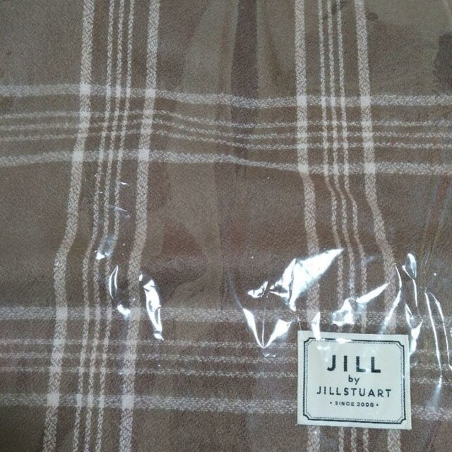 JILL by JILLSTUART(ジルバイジルスチュアート)の【新品】ジルバイジルスチュアート チェックストール モカピンク レディースのファッション小物(マフラー/ショール)の商品写真