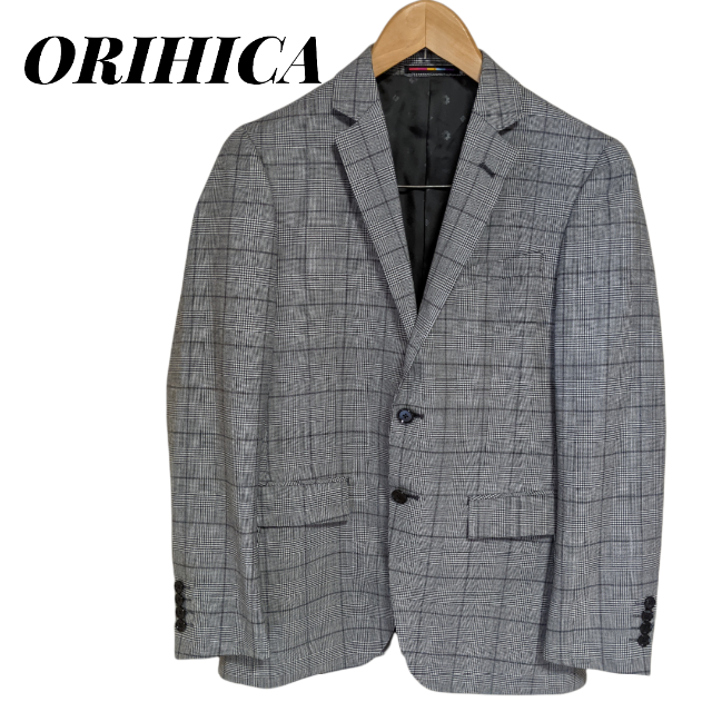 ORIHICA(オリヒカ)の⭐高級ブランド⭐ORIHICA オリヒカ　グレー・チェック柄★即購入OK★ メンズのジャケット/アウター(テーラードジャケット)の商品写真